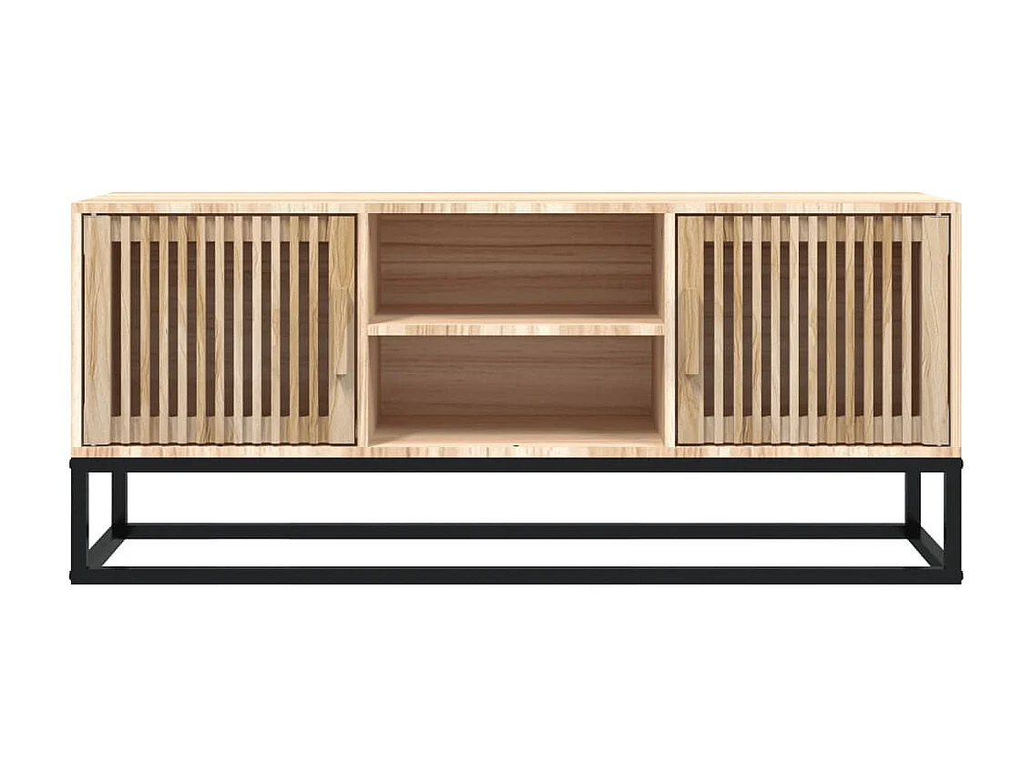 Meuble TV 105x30x45 cm bois d'ingénierie et fer LWW45221