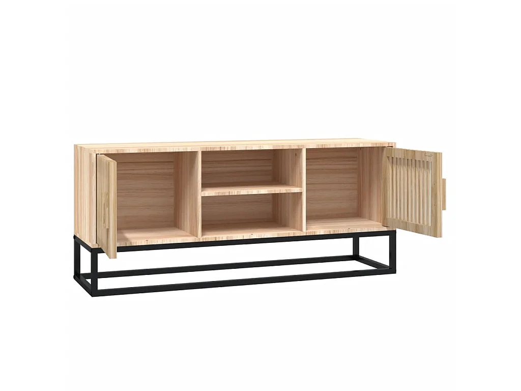 Meuble TV 105x30x45 cm bois d'ingénierie et fer LWW45221