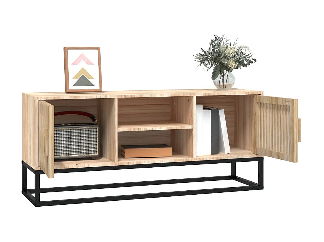 Tv-meubel 105x30x45 cm bewerkt hout en ijzer NL946096