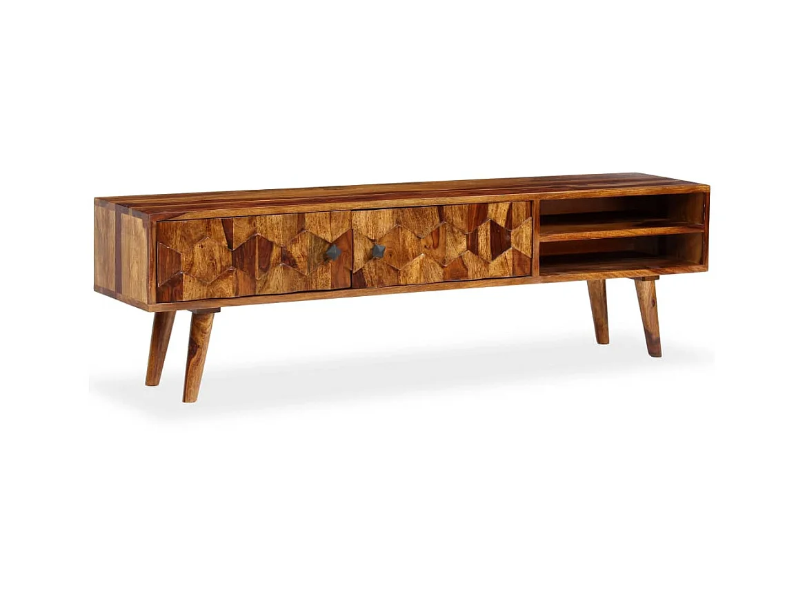 Meuble TV Bois massif de Sesham 140 x 30 x 40 cm LWW65962