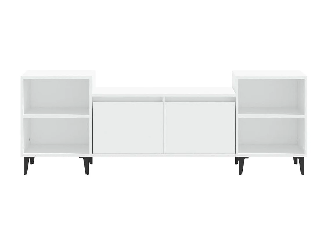 Meuble TV Blanc 160x35x55 cm Bois d'ingénierie BE39478
