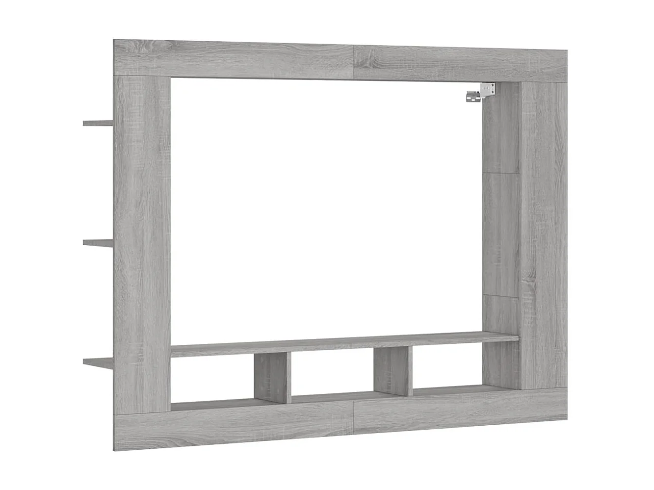 Meuble TV Moderne sonoma gris 152x22x113 cm bois d'ingénierie BE2359