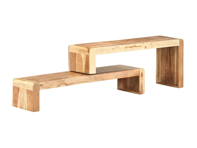 2-delig Tv-meubel massief acaciahout NL646896