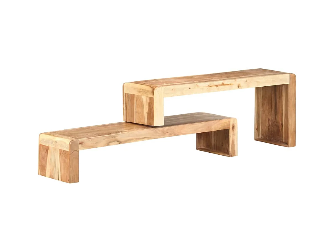 2-delig Tv-meubel massief acaciahout NL646896