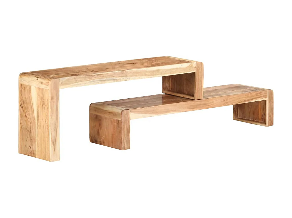 2 pcs Meubles TV Bois d'acacia massif BE30547