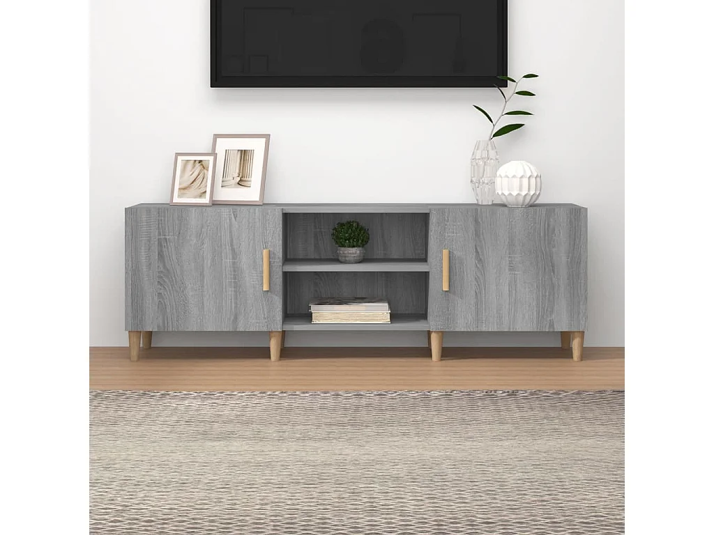 Meuble TV Sonoma gris 150x30x50 cm Bois d'ingénierie BE31627