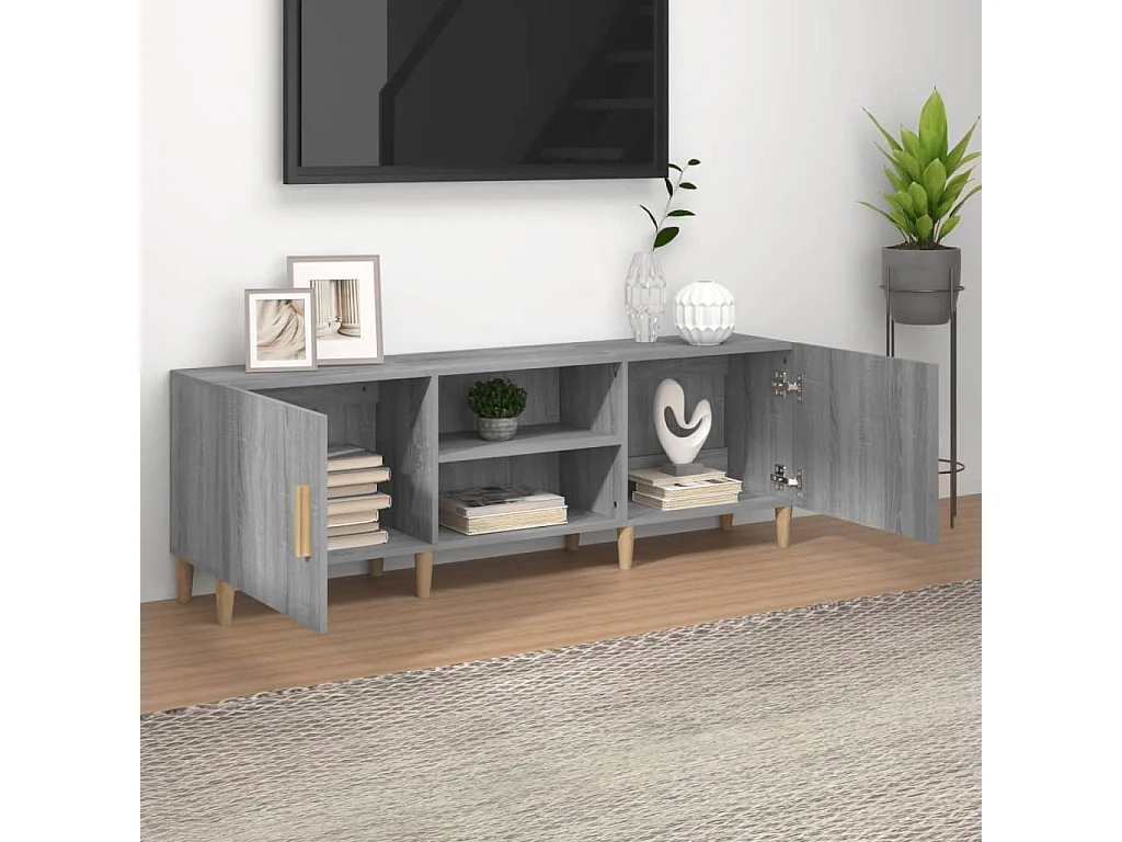 Meuble TV Sonoma gris 150x30x50 cm Bois d'ingénierie BE31627