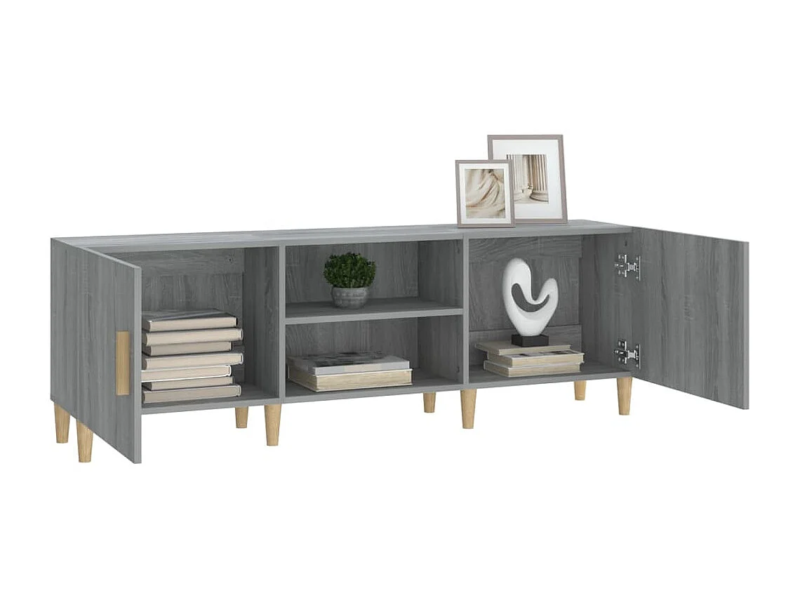 Meuble TV Sonoma gris 150x30x50 cm Bois d'ingénierie BE31627