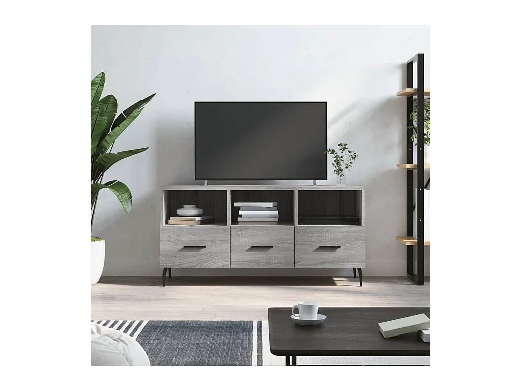 Meuble TV sonoma BEis 102x36x50 cm bois d'ingénierie BE22325