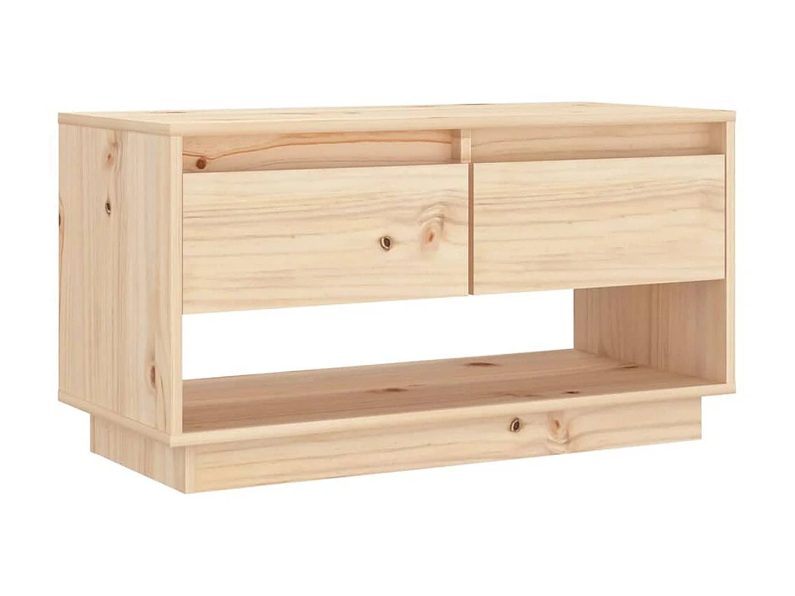 Meuble TV 74x34x40 cm Bois de pin massif BE68983