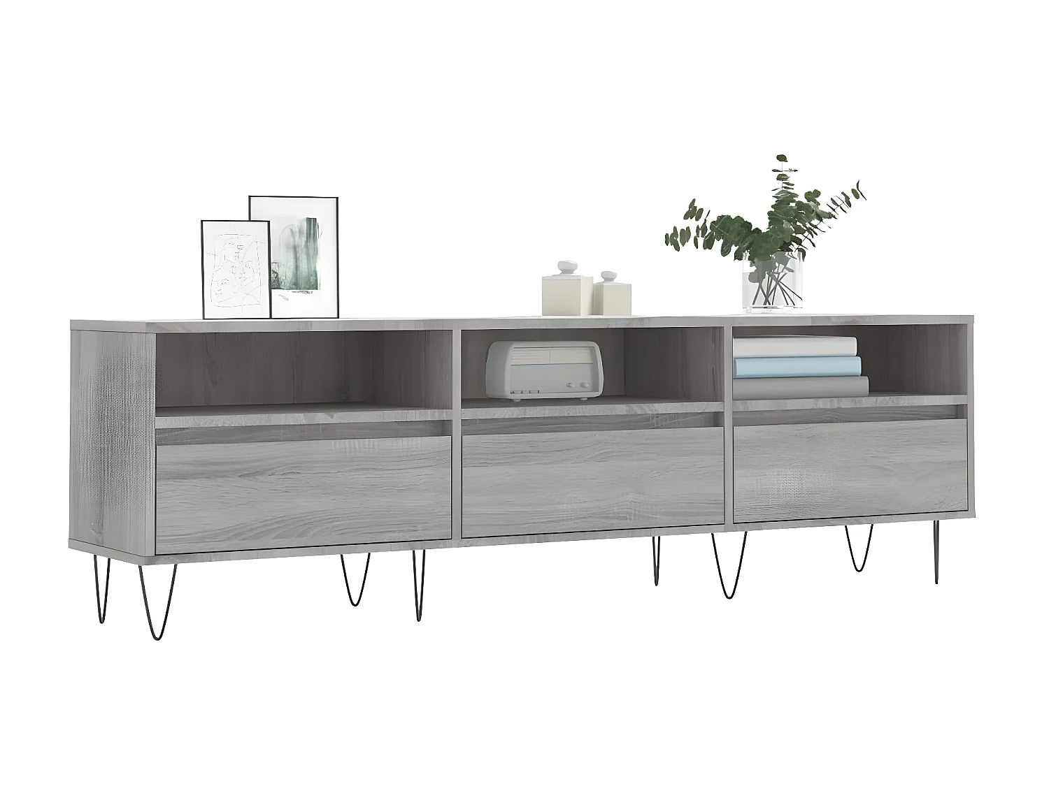 Meuble TV sonoma BEis 150x30x44,5 cm bois d'ingénierie BE16071