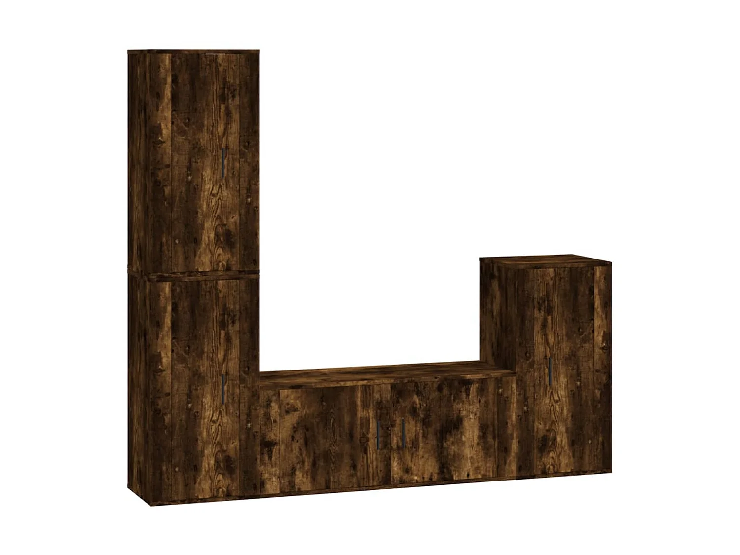 Ensemble de meubles TV 4 pcs Chêne fumé Bois d'ingénierie BE64837