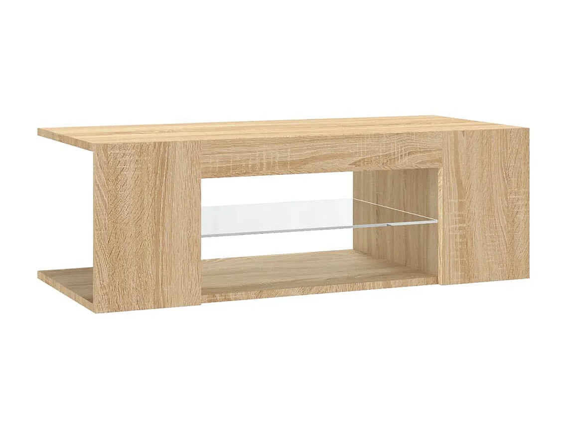 Meuble TV avec lumières LED chêne sonoma 90x39x30 cm BE32765