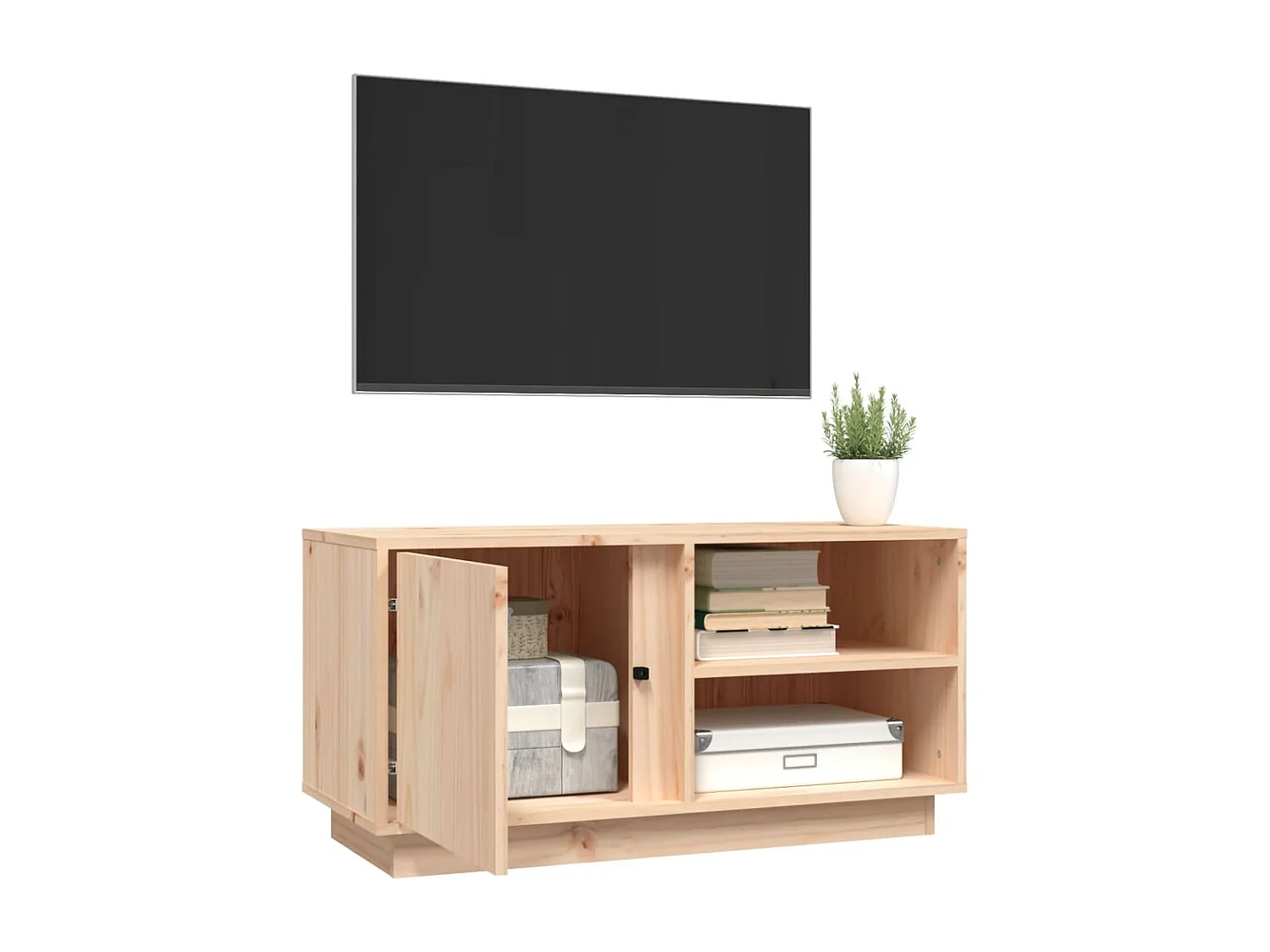 TV-Schrank,TV-Möbel 80x35x40,5 cm Massivholz Kiefer -gkd599133
