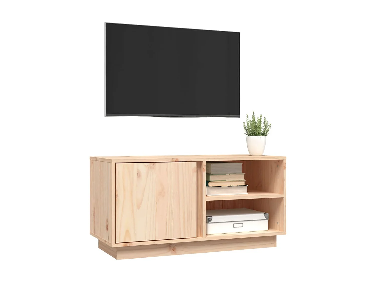 Meuble TV 80x35x40,5 cm Bois de pin massif BE99824