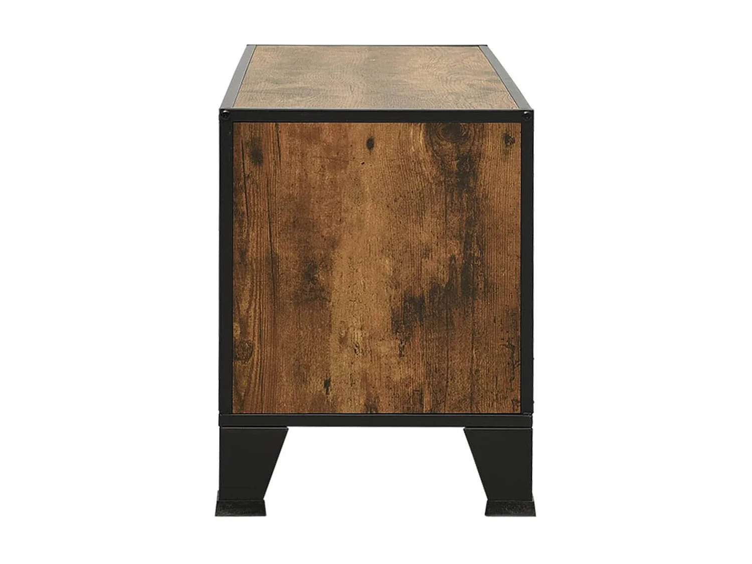 Meuble TV Marron rustique 105x36x47 cm Métal et MDF BE17840