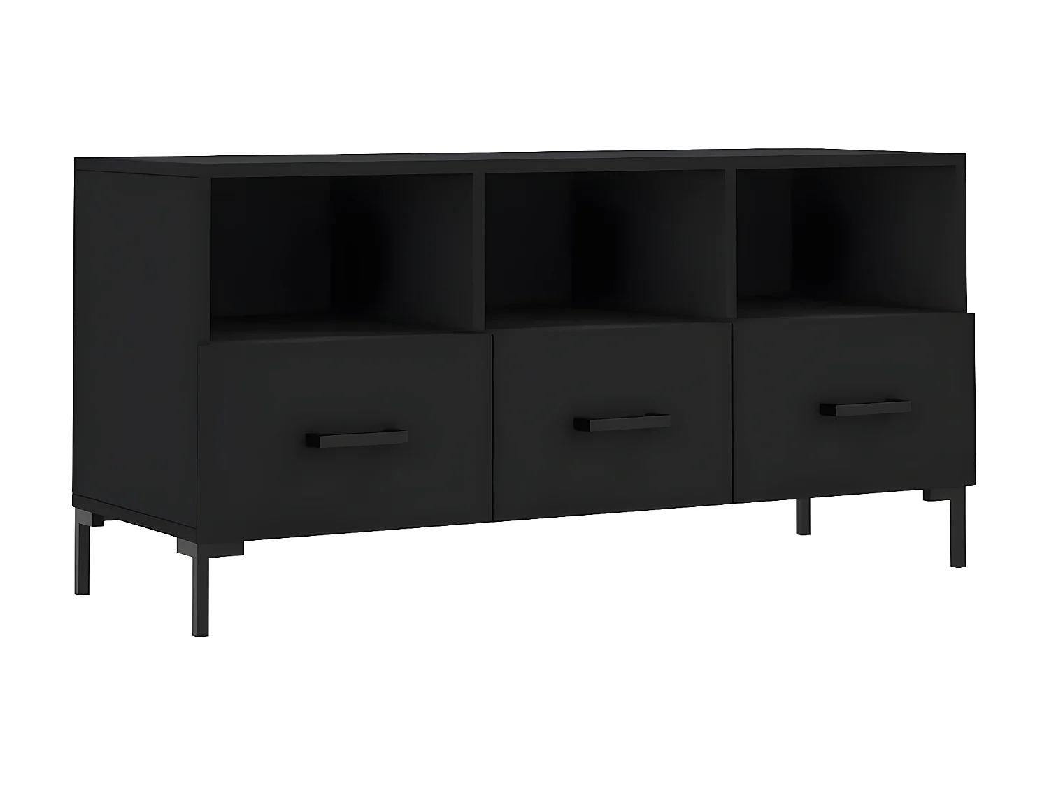 TV-Schrank,TV-Möbel Schwarz 102x36x50 cm Holzwerkstoff -gkd703070