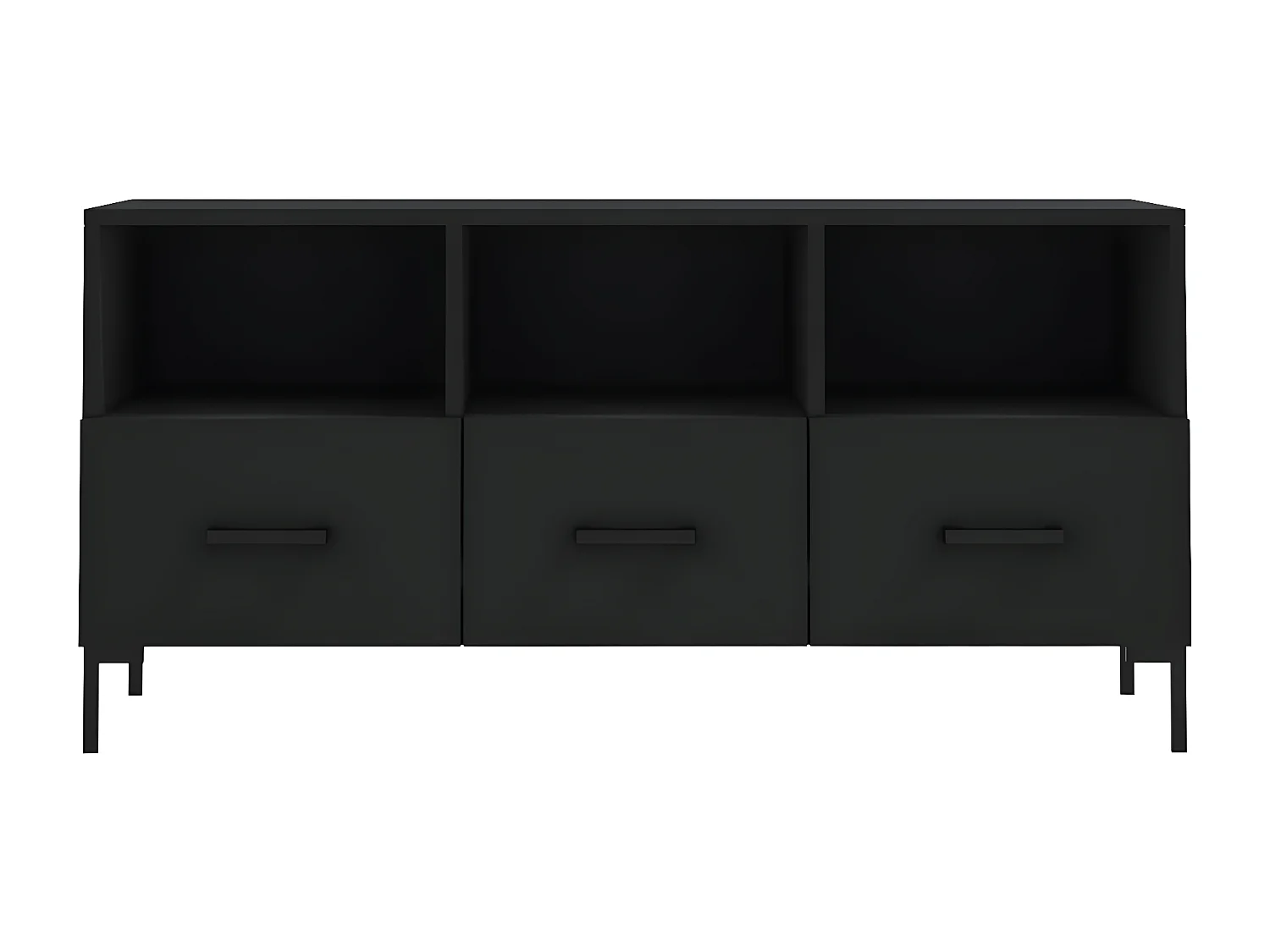 Meuble TV noir 102x36x50 cm bois d'ingénierie BE18569