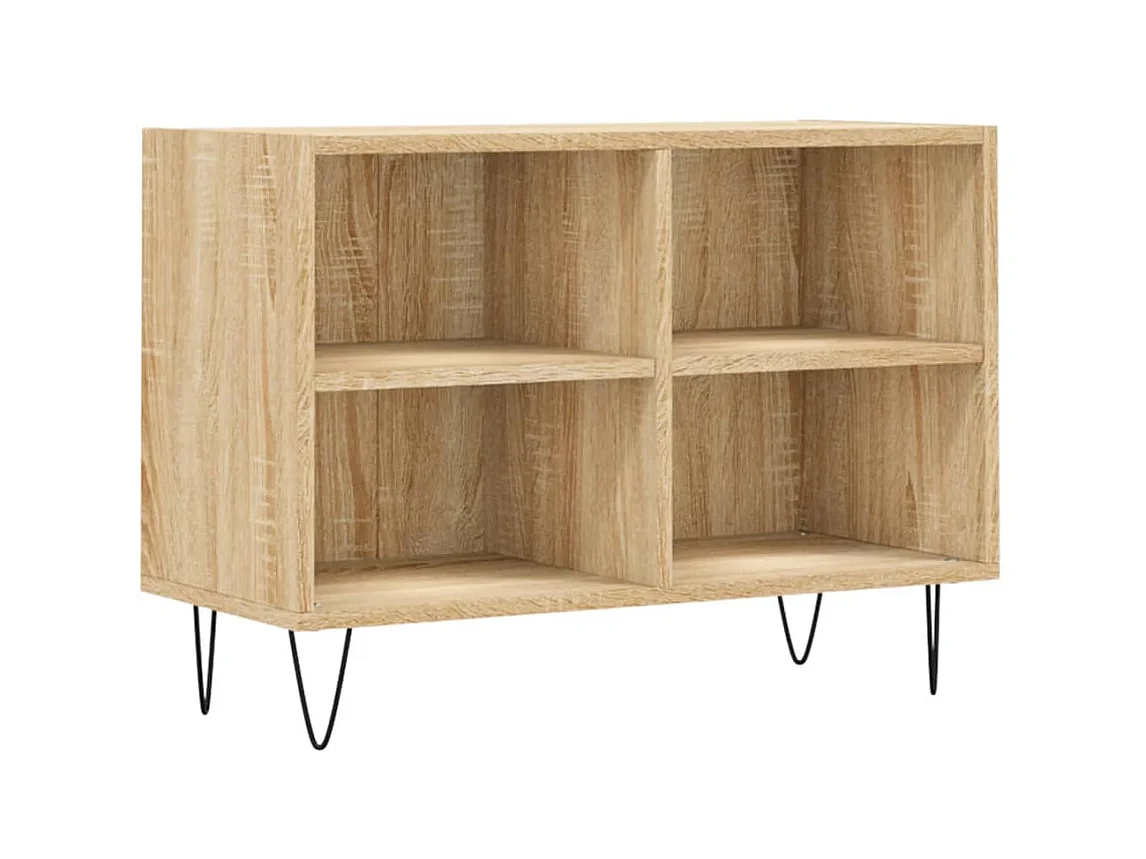 Tv-meubel 69,5x30x50 cm bewerkt hout sonoma eikenkleurig NL21814