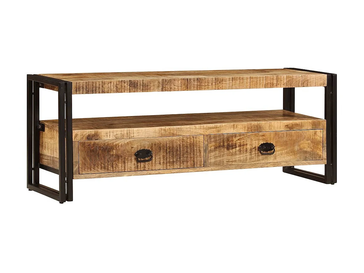 Meuble TV 120x35x45 cm Bois solide de manguier BE40978