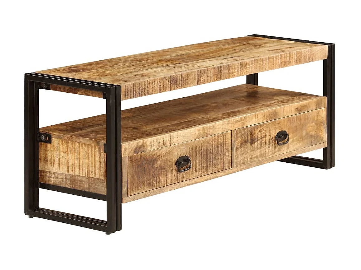 Meuble TV 120x35x45 cm Bois solide de manguier BE40978
