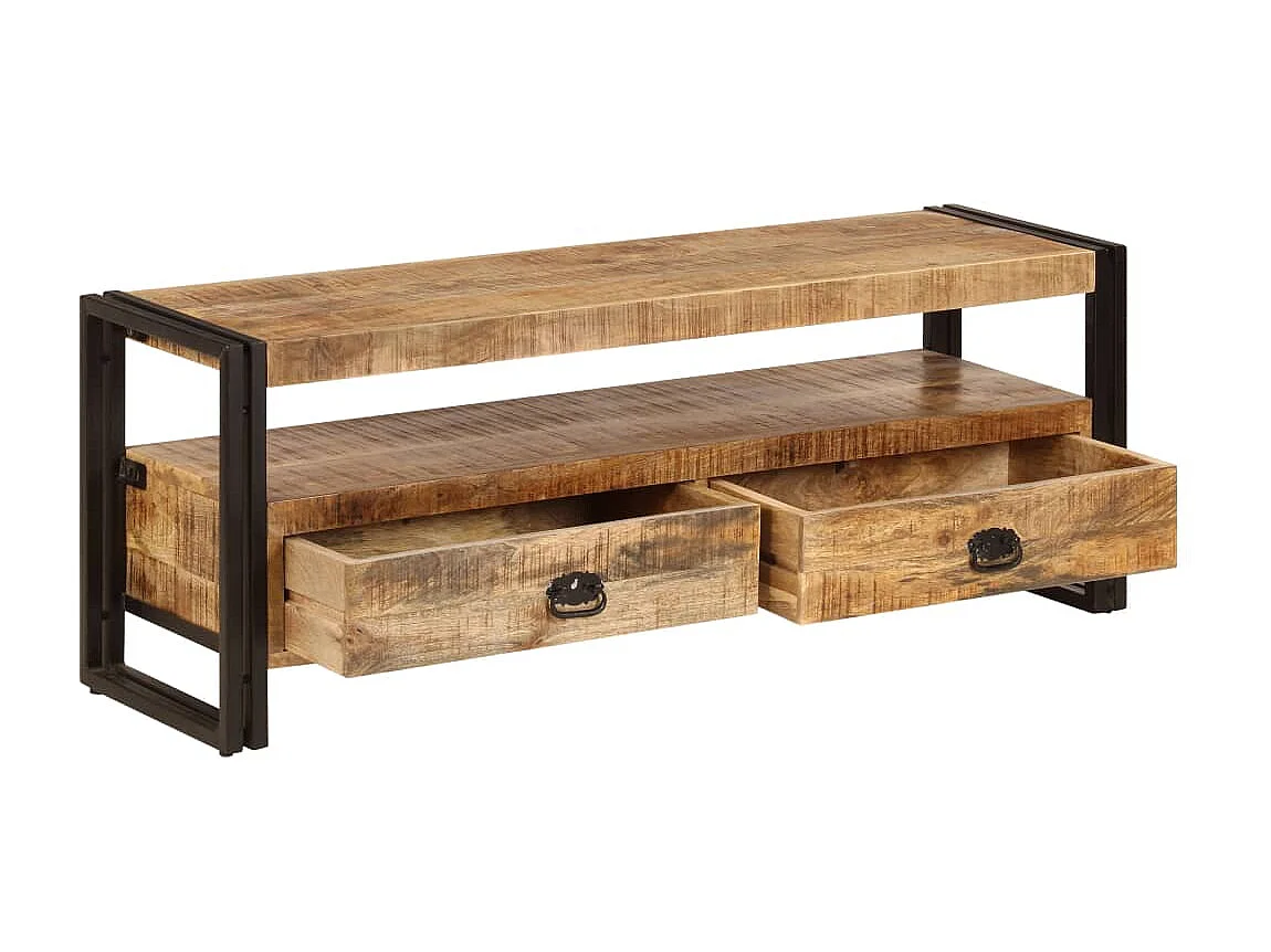 Meuble TV 120x35x45 cm Bois solide de manguier BE40978