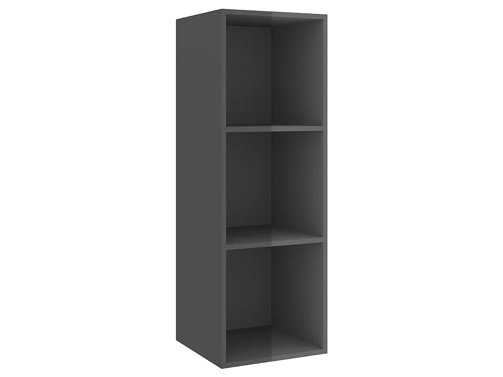 3-tlg. TV-Schrank-Set,TV-Möbel Hochglanz-Grau Holzwerkstoff -gkd393032