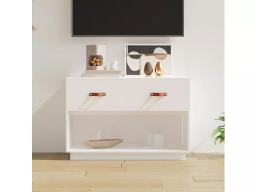 Kauf Unique TV-Schrank,TV-Möbel Weiß 90x40x60 cm Massivholz Kiefer -gkd808479