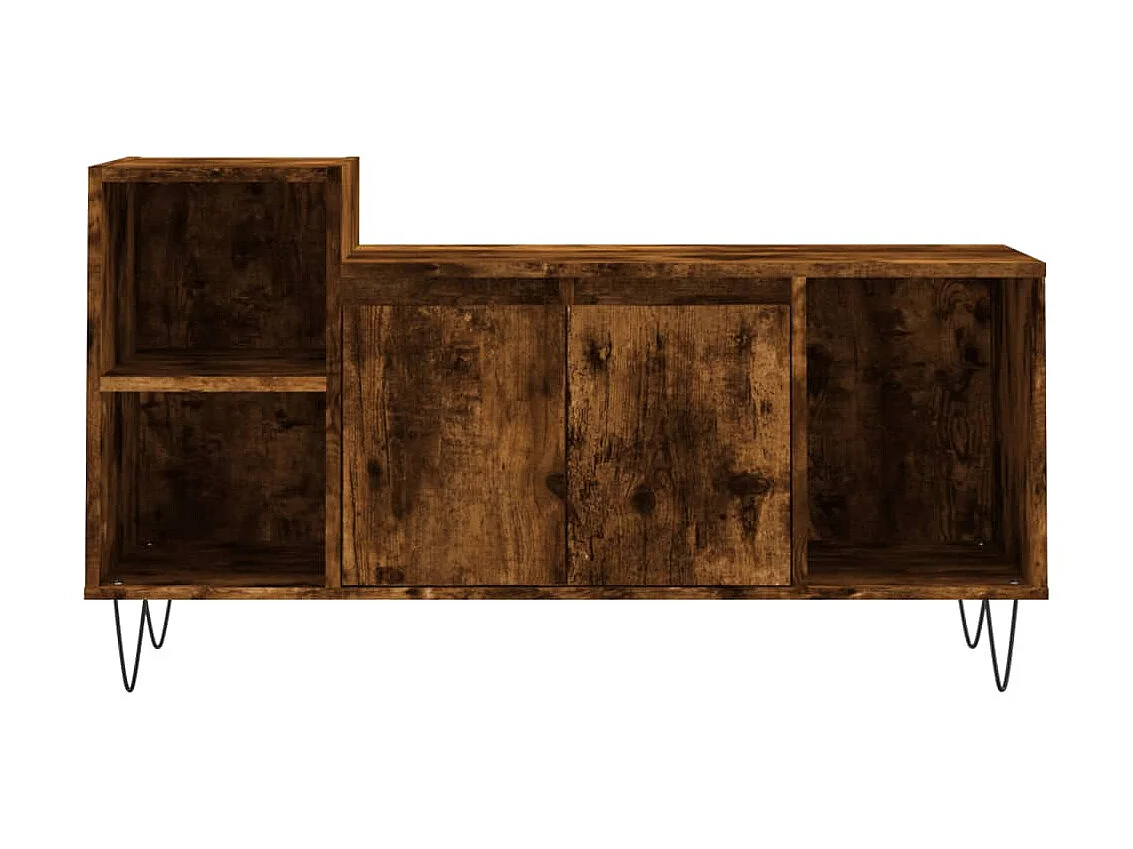 Meuble TV Chêne fumé 100x35x55 cm Bois d'ingénierie BE45138