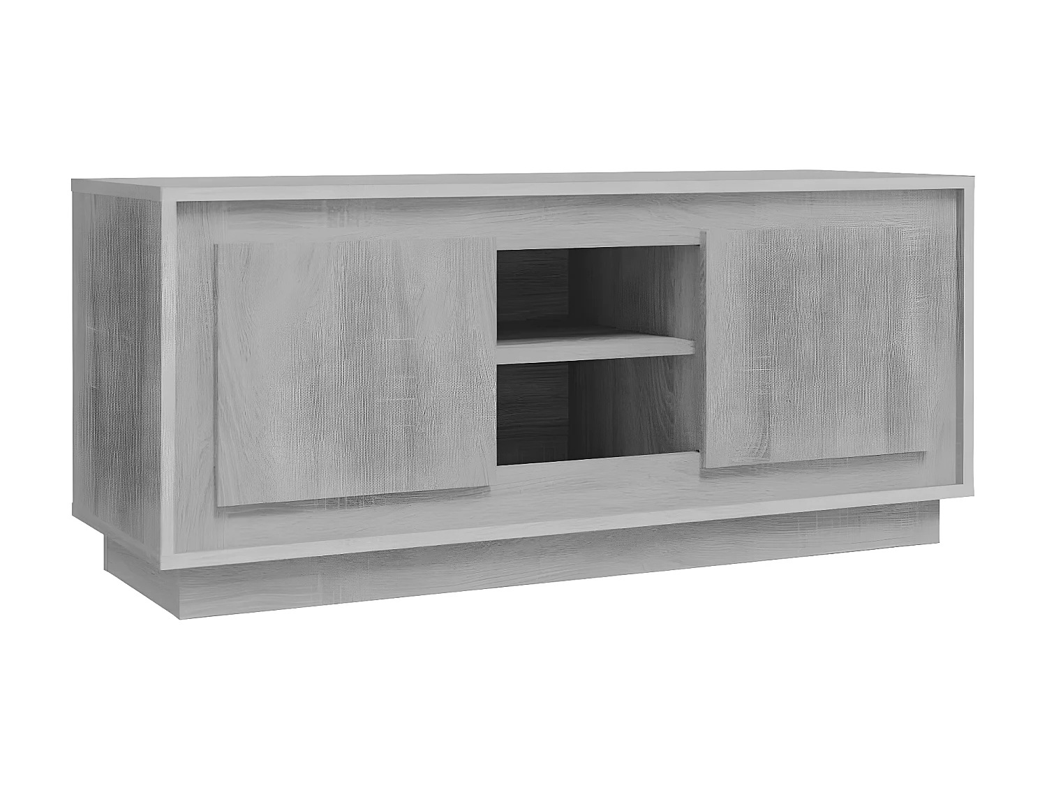 Meuble TV Sonoma gris 102x35x45 cm bois d'ingénierie BE58131