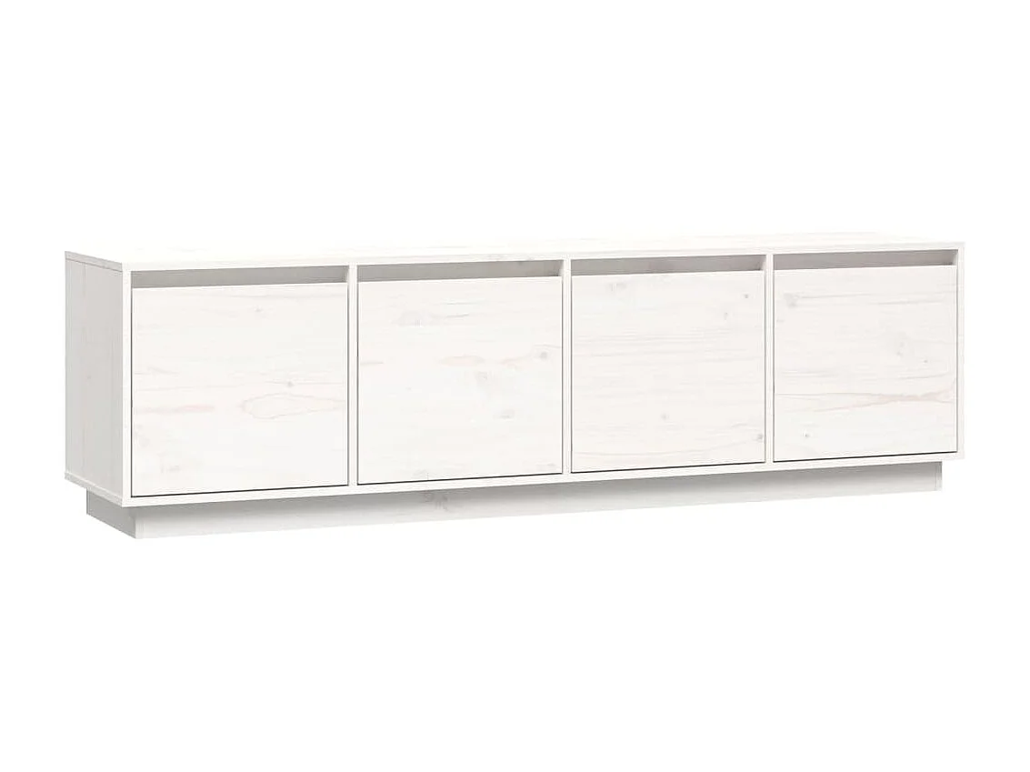 TV-Schrank,TV-Möbel Weiß 156x37x45 cm Massivholz Kiefer -gkd980109