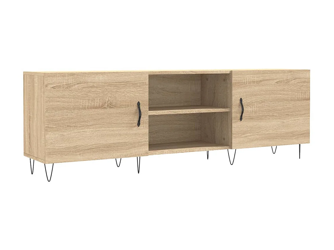 Meuble TV chêne sonoma 150x30x50 cm bois d'ingénierie BE88036