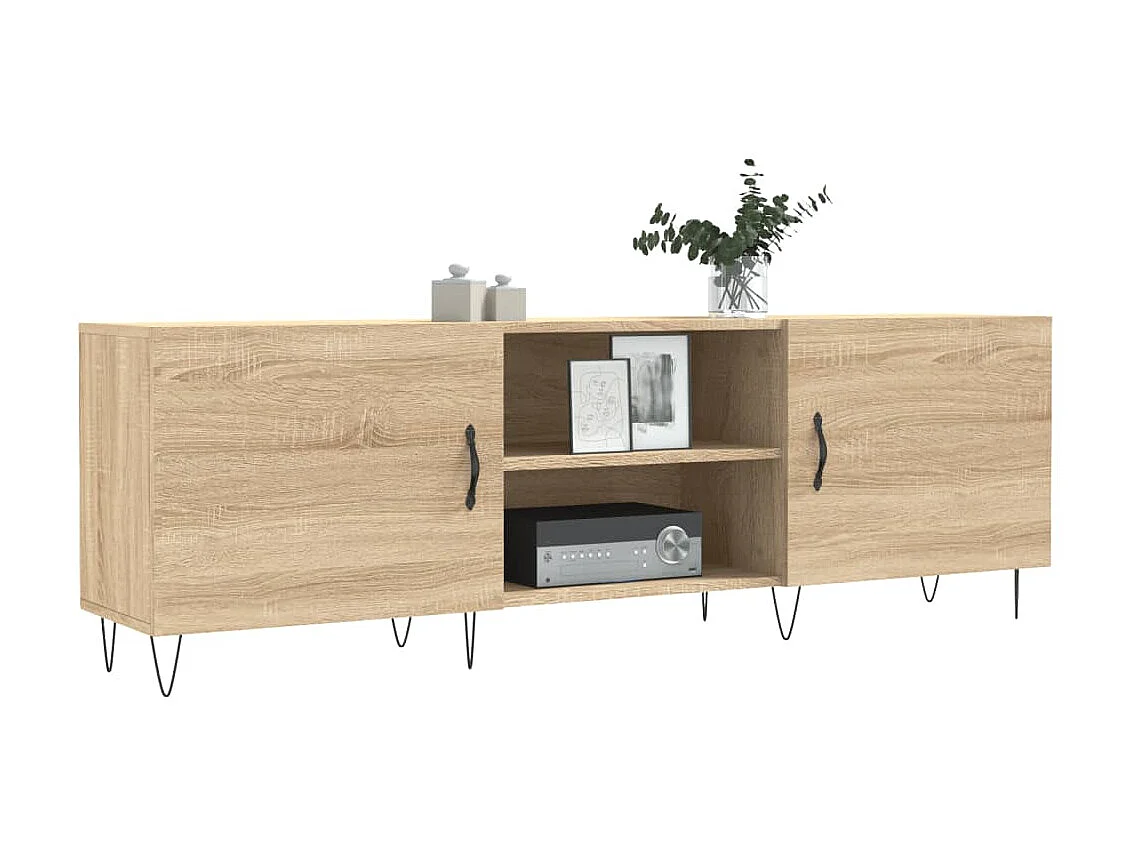 Meuble TV chêne sonoma 150x30x50 cm bois d'ingénierie BE88036