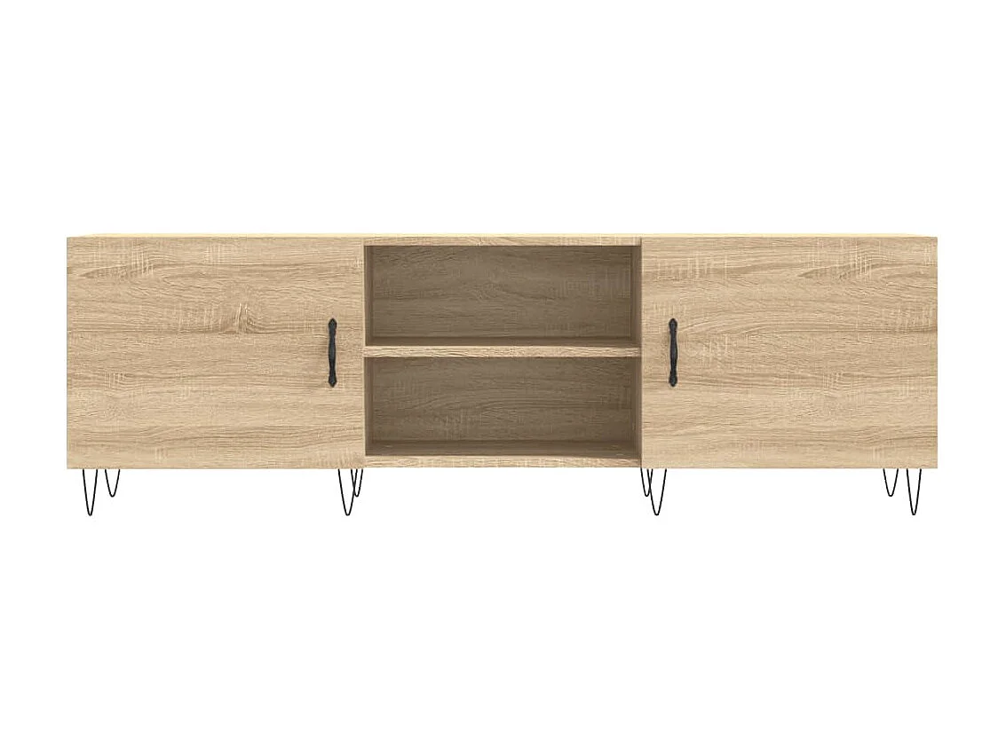 Meuble TV chêne sonoma 150x30x50 cm bois d'ingénierie BE88036
