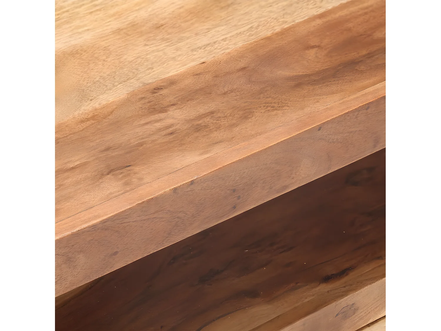 Meuble TV 120x35x45 cm Bois massif avec finition miel BE17373