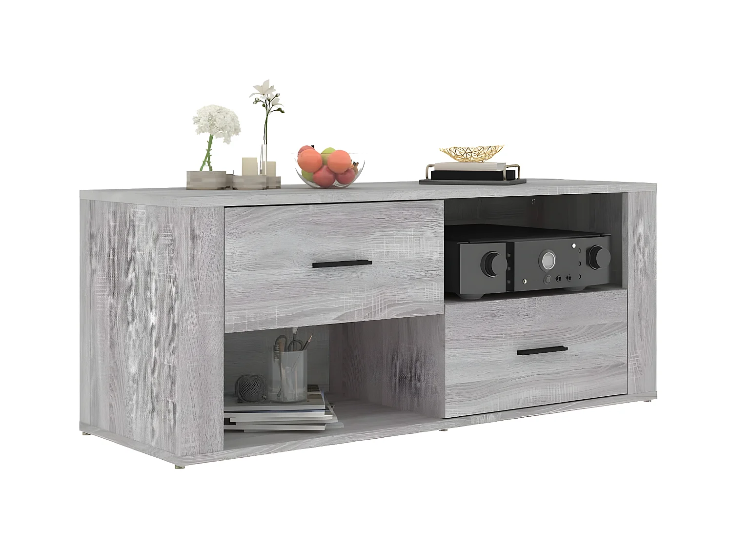 TV-Schrank,TV-Möbel Grau Sonoma 100x35x40 cm Holzwerkstoff -gkd635530