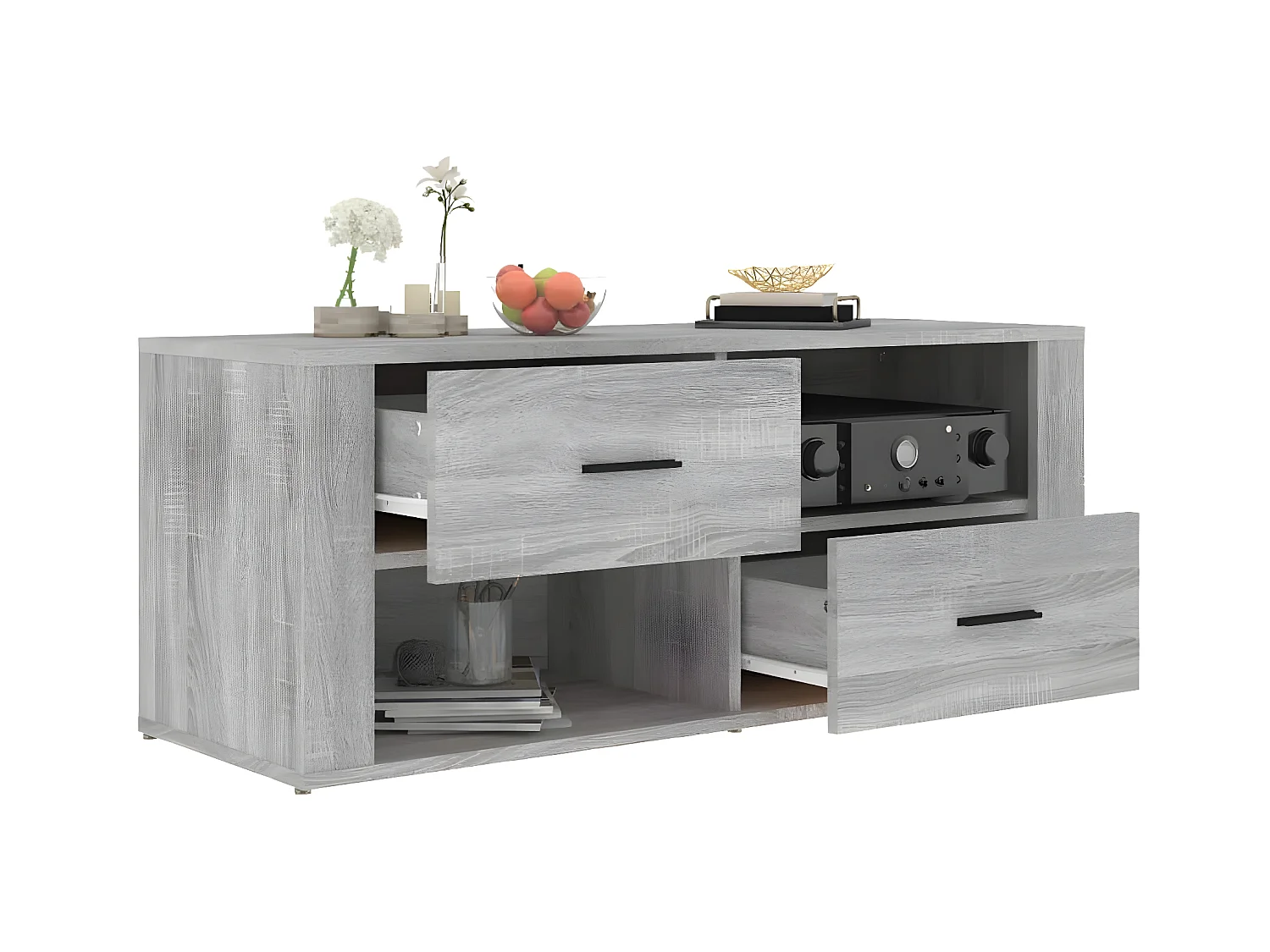 TV-Schrank,TV-Möbel Grau Sonoma 100x35x40 cm Holzwerkstoff -gkd635530