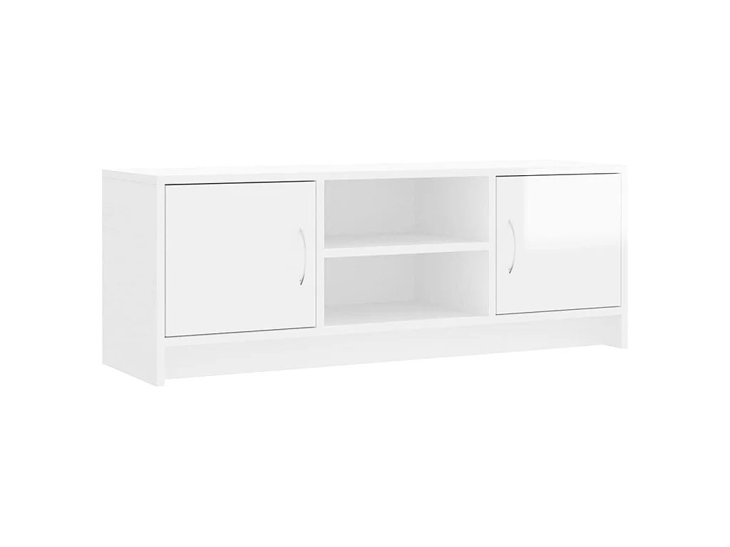 TV-Schrank,TV-Möbel Hochglanz-Weiß 102x30x37,5 cm Holzwerkstoff -gkd174218