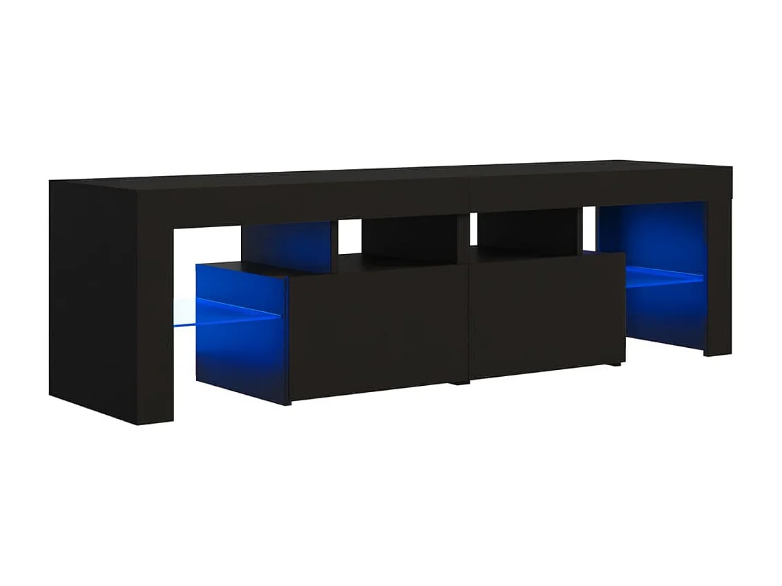 TV-Schrank,TV-Möbel mit LED-Beleuchtung Schwarz 140x36,5x40 cm -gkd679356