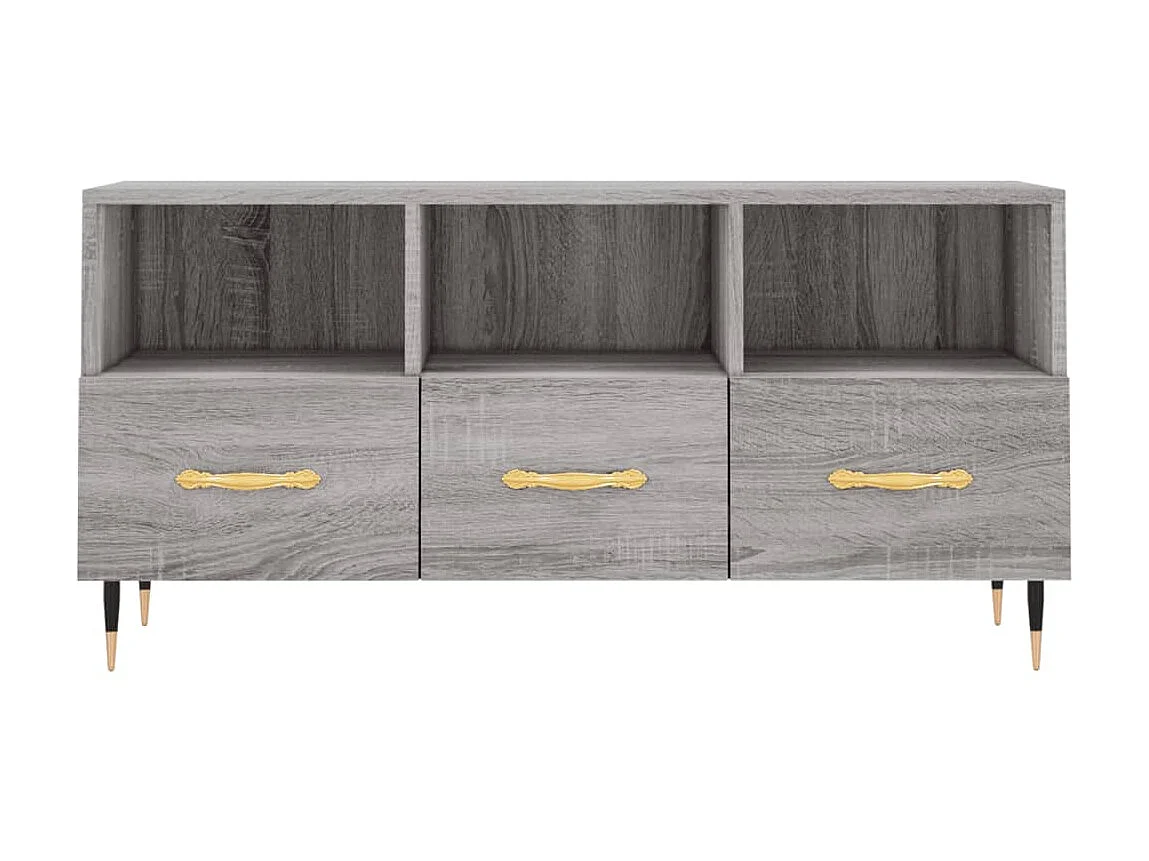 Móvel de TV 102x36x50 cm derivados de madeira cinzento sonoma PT726843