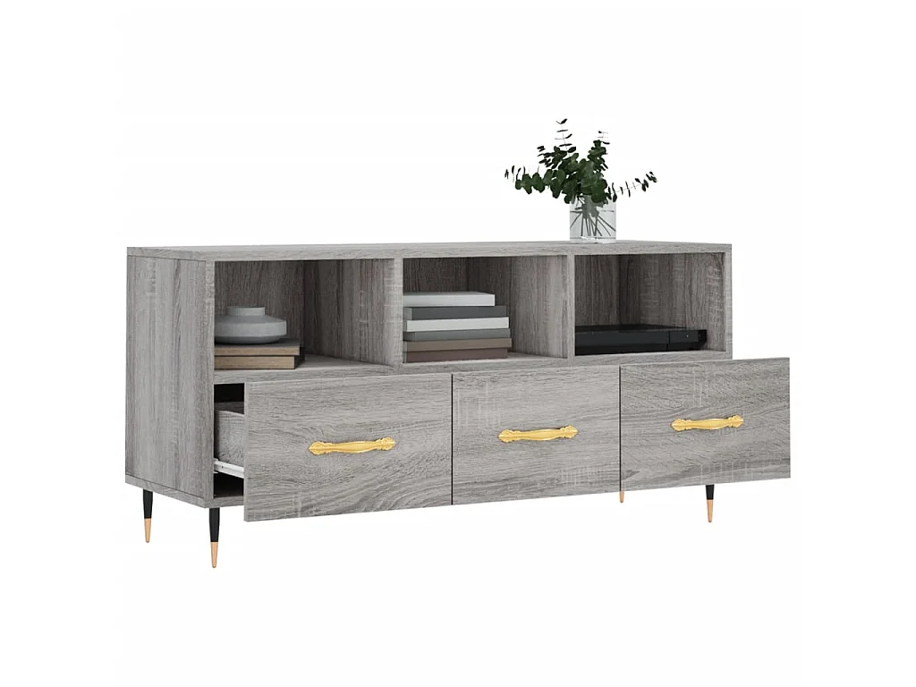 Meuble TV sonoma BEis 102x36x50 cm bois d'ingénierie BE52931