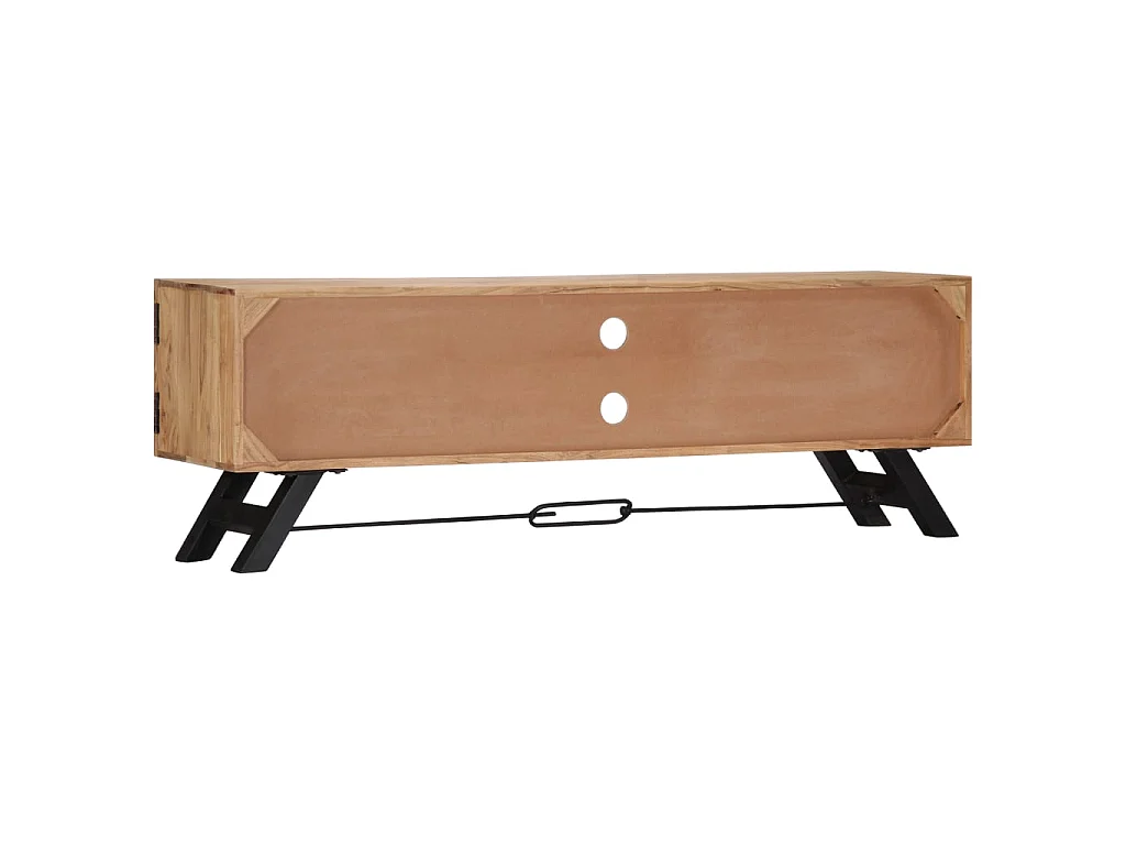 Meuble TV 140 x 30 x 45 cm Bois d'acacia massif BE70453