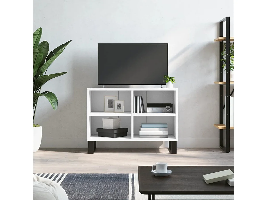 TV-Schrank,TV-Möbel Weiß 69,5x30x50 cm Holzwerkstoff -gkd532410