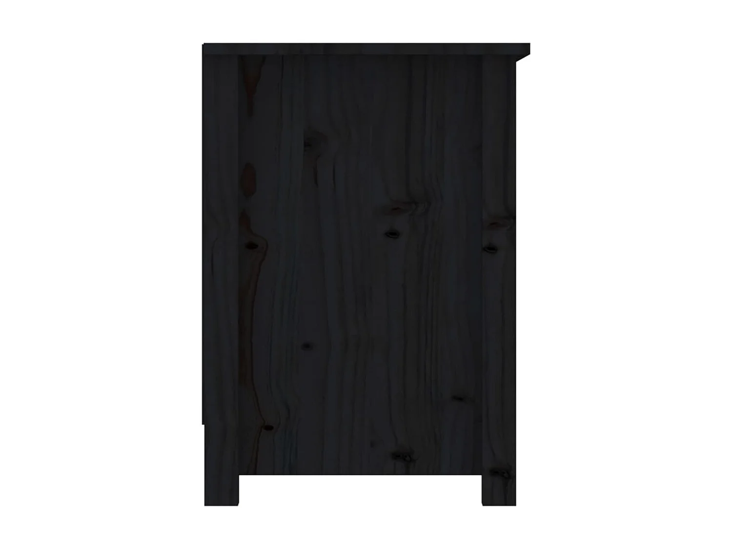 Meuble TV Noir 103x36,5x52 cm Bois de pin massif BE98223