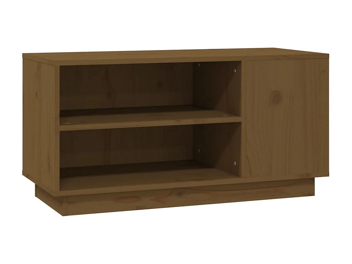 Tv-meubel 80x35x40,5 cm massief grenenhout honingbruin NL773361
