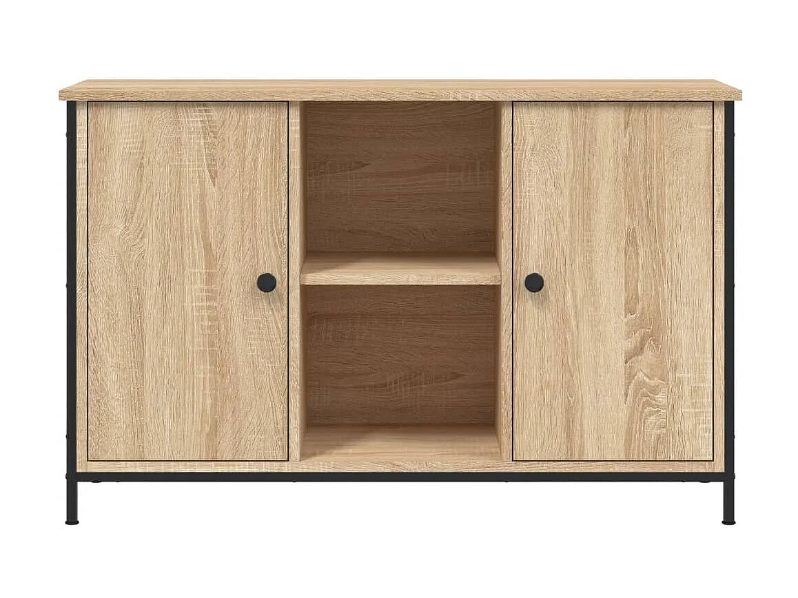Meuble TV chêne sonoma 100x35x65 cm bois d'ingénierie GR62374