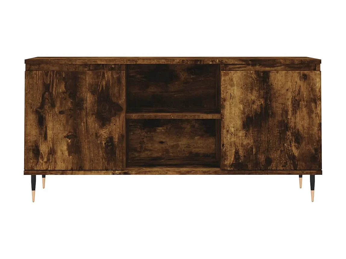 Mueble de TV madera de ingeniería roble ahumado 104x35x50 cm ES59471