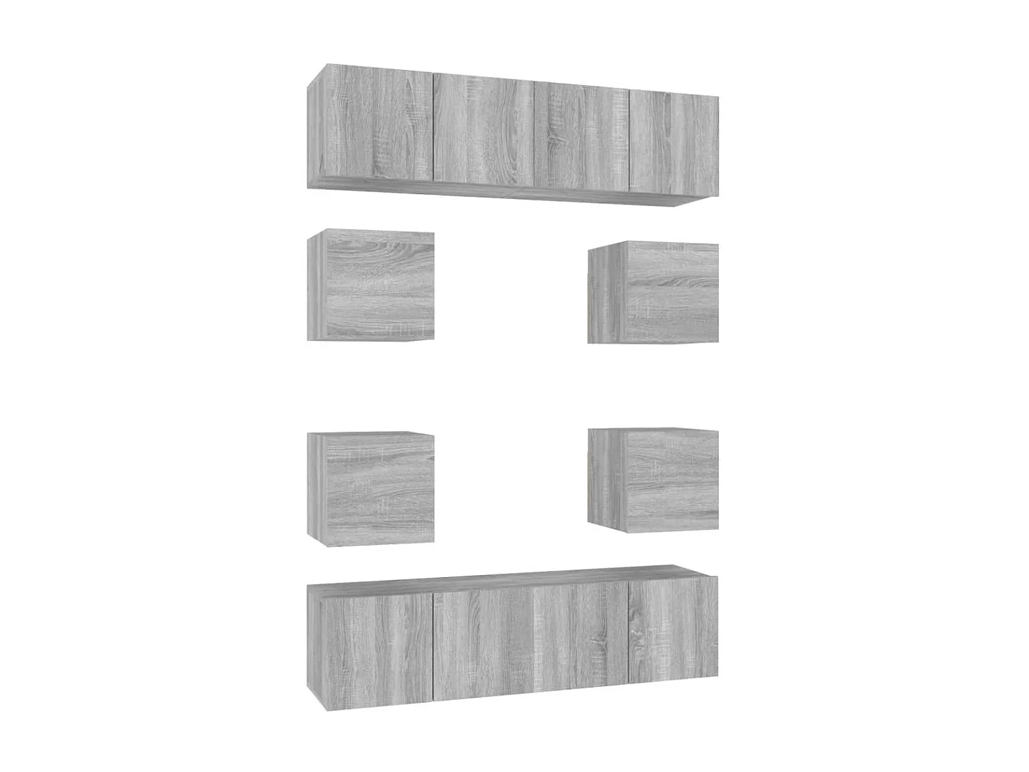 Ensemble de Meubles TV 8 pcs Sonoma gris Bois d'ingénierie GR90294