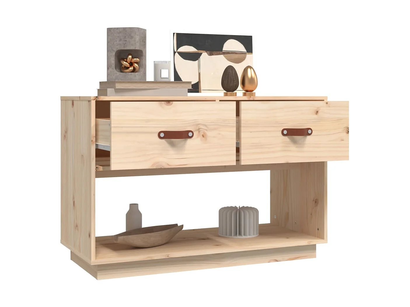 Meuble TV 90x40x60 cm Bois de pin massif BE74990