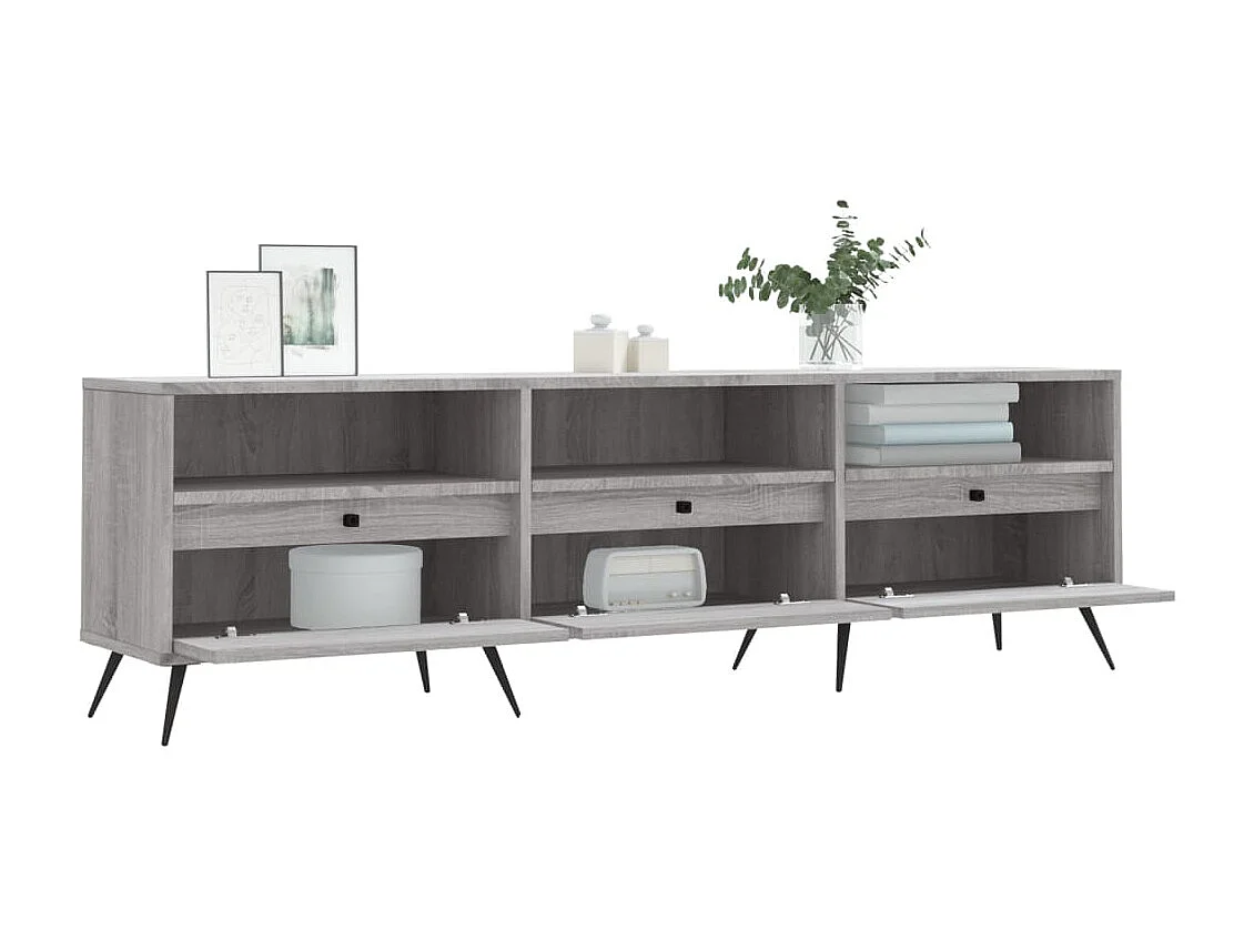 Meuble TV sonoma gris 150x30x44,5 cm bois d'ingénierie BE11864